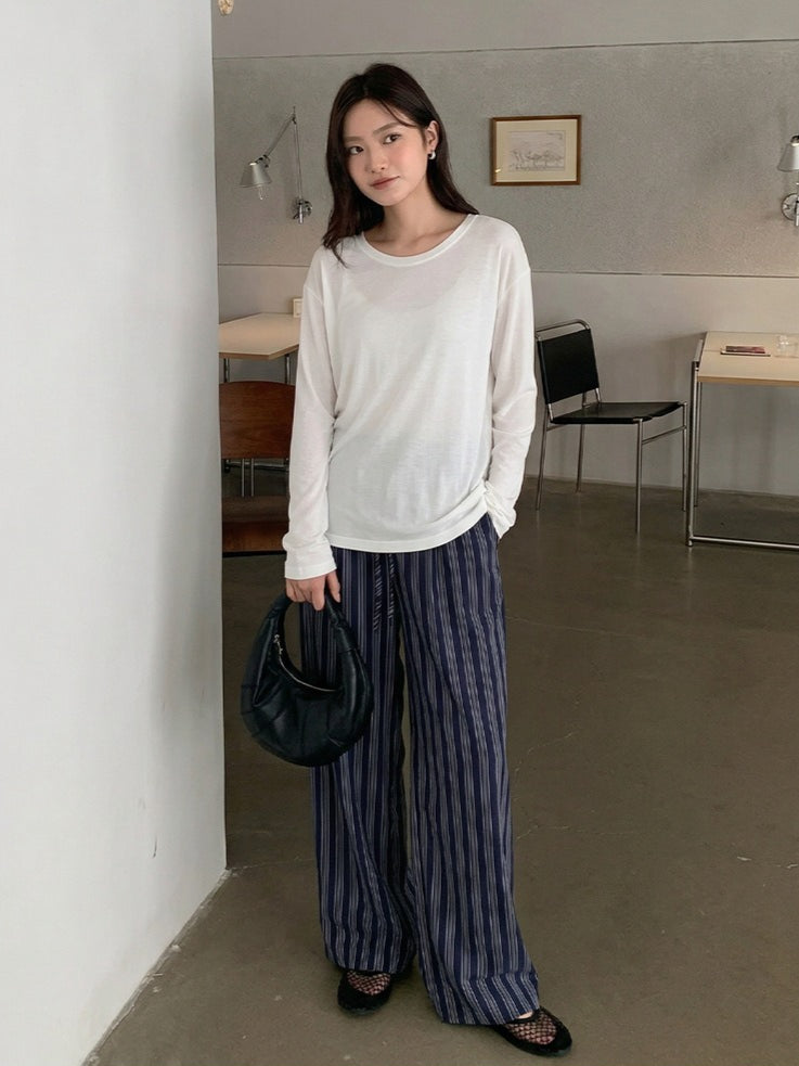 ストライプストレートパンツ 2412