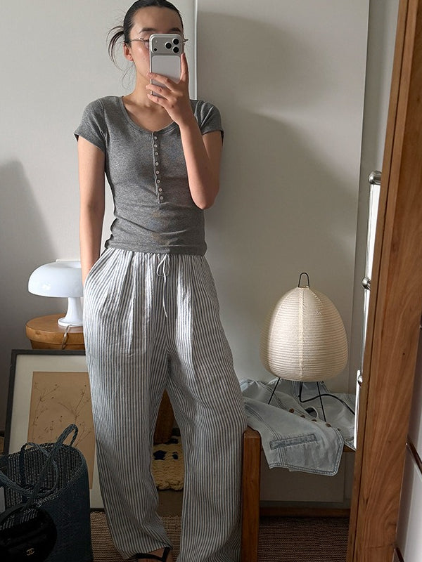 ヘンリーネックショートTシャツ 2380
