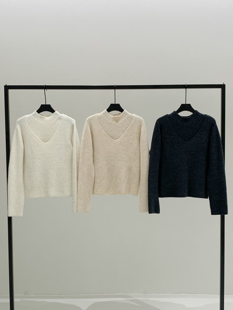 レイヤードプチハイネックニット 2210