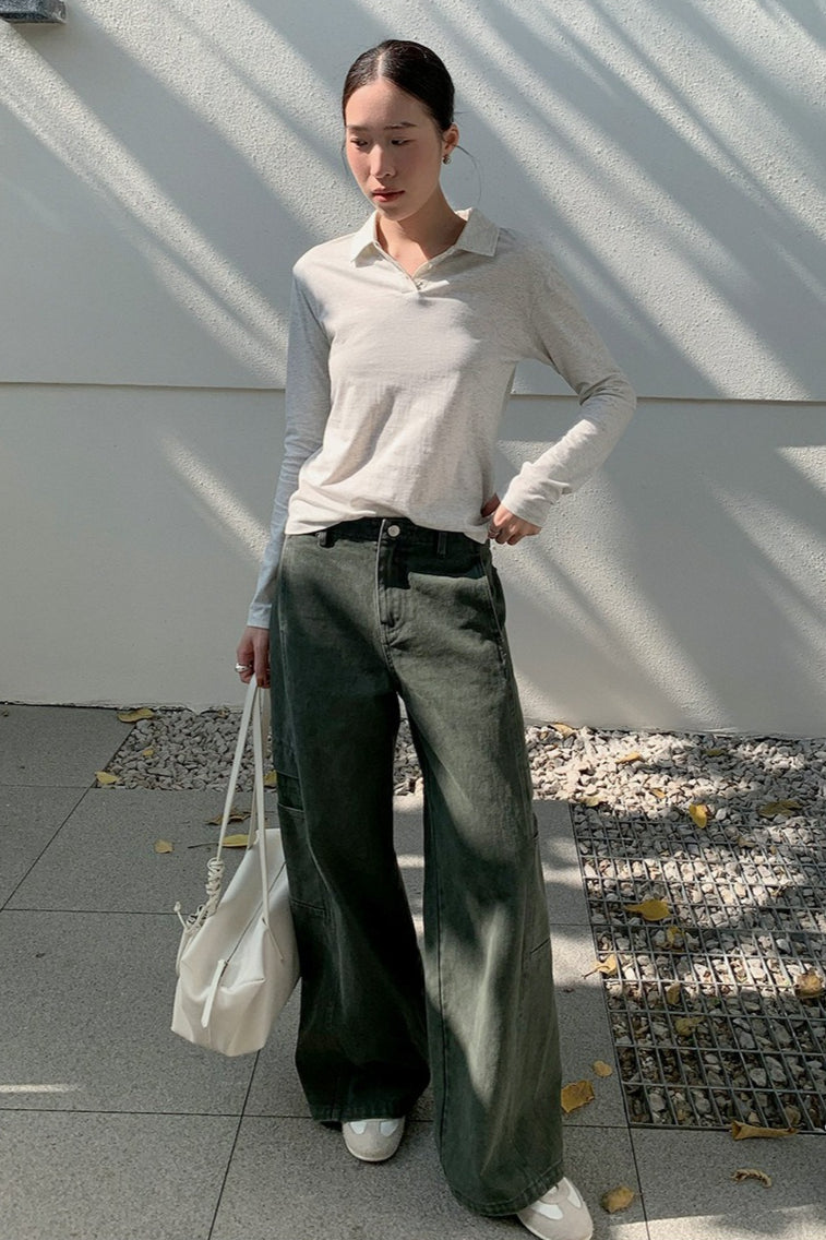 POLO COLLAR COTTON TEE 2299