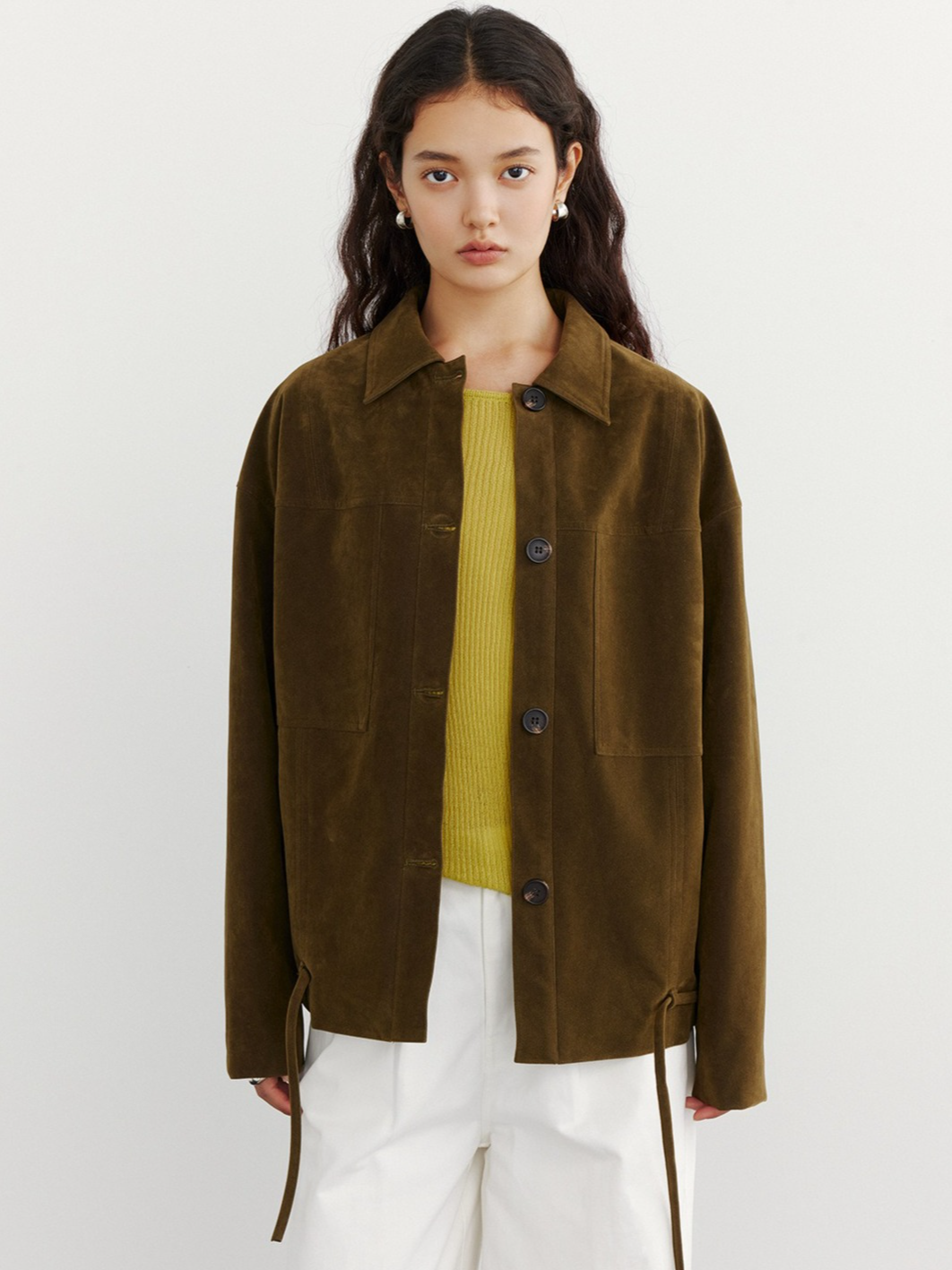 SUEDE HEM LOOP TIE JACKET 2132