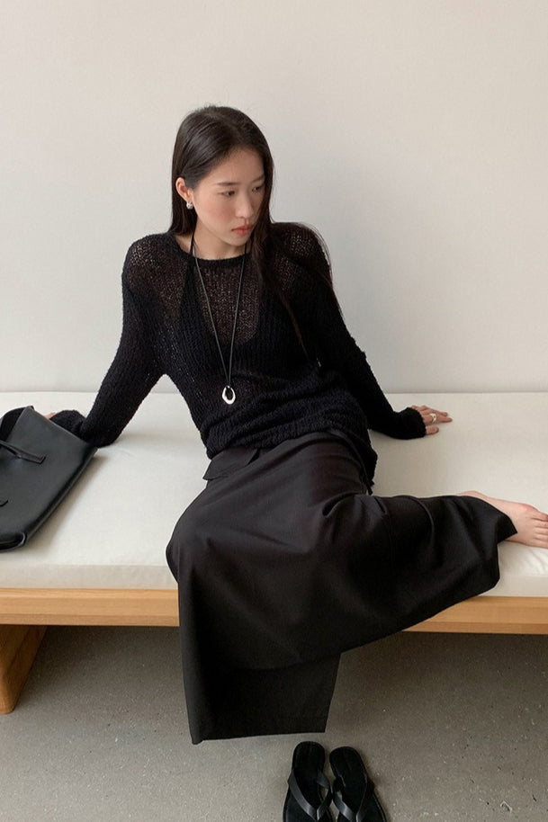 LOOSE ROUND NECK KNIT 2319