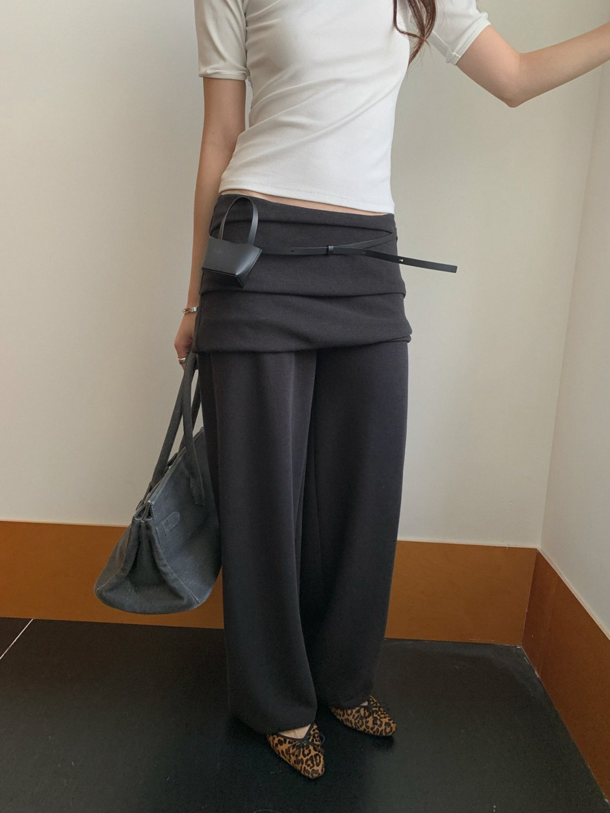 LAYERED KNIT JOGGERS 2466