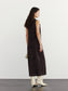 SUEDE TIE-NECK SLEEVELESS ONEPIECE 2125