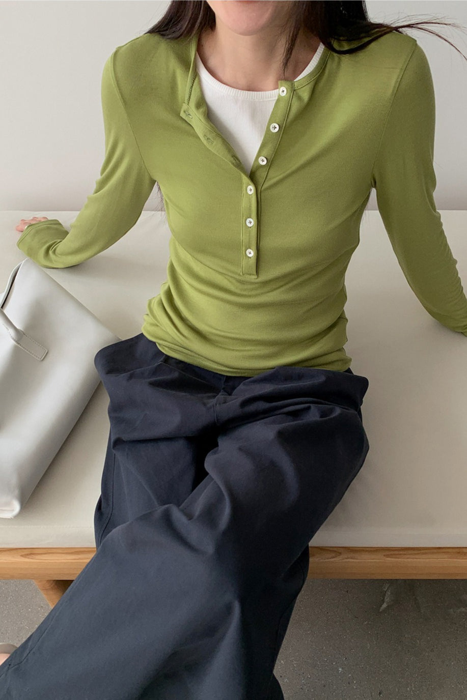 BUTTON HENLEY TOP 2314
