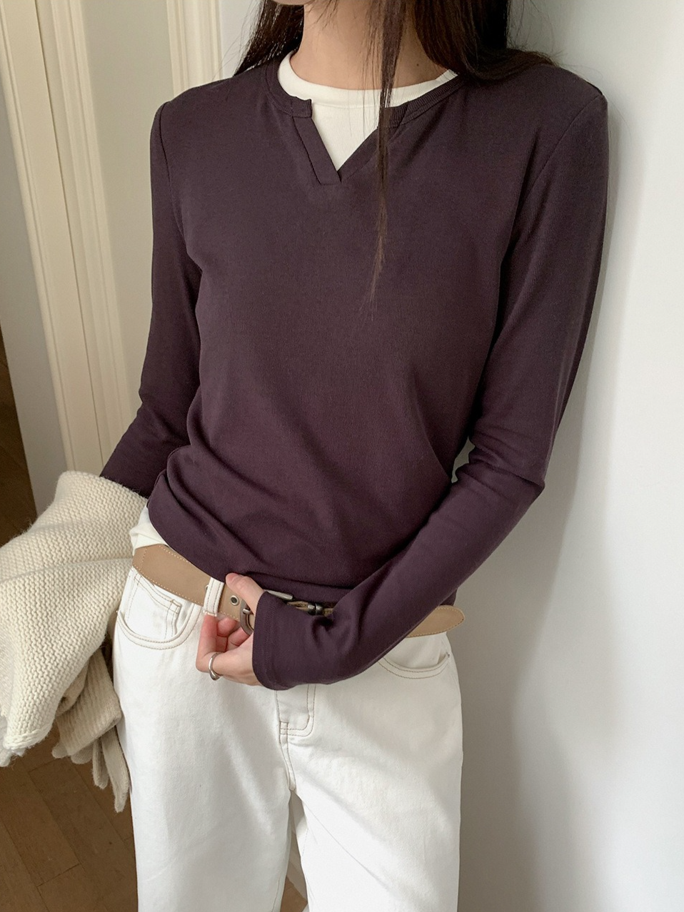 フェイクツーピーススキッパーTシャツ 2199