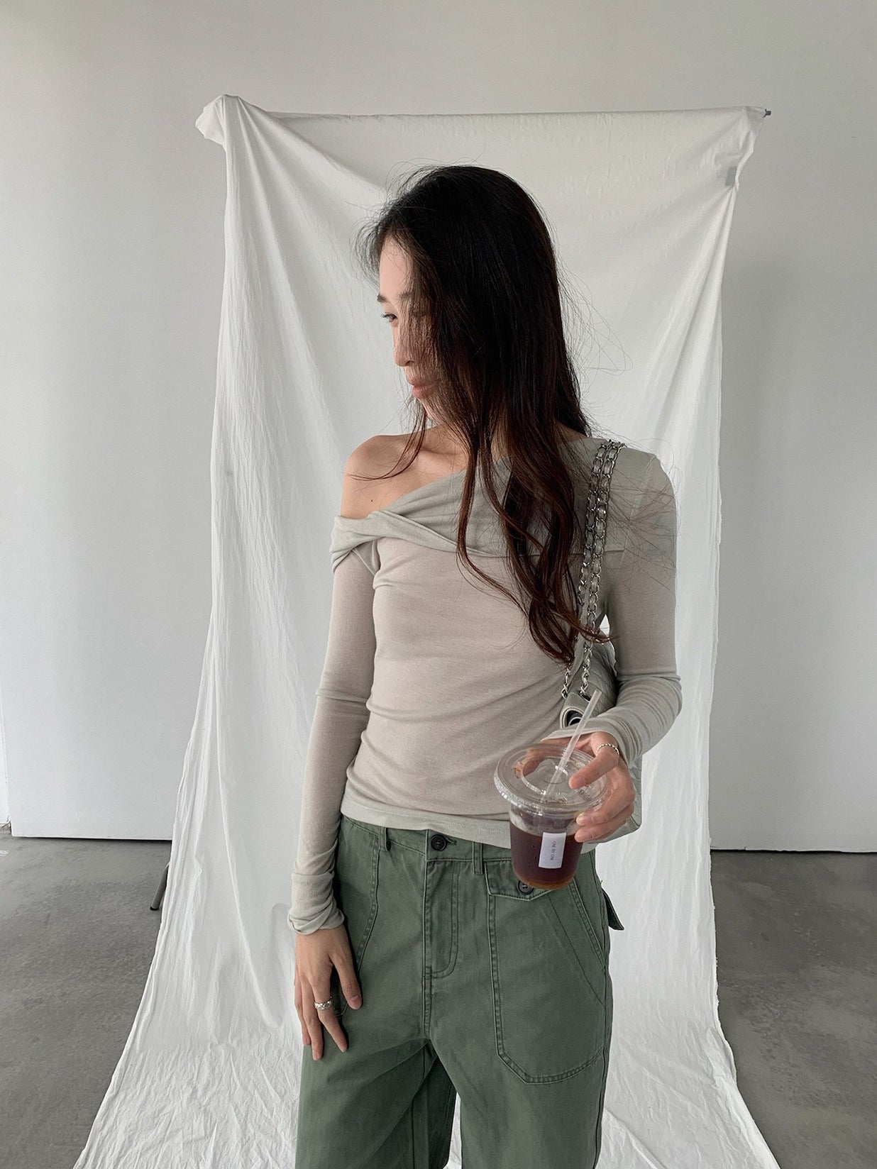 ONE-SHOULDER SHEER TOP 2467