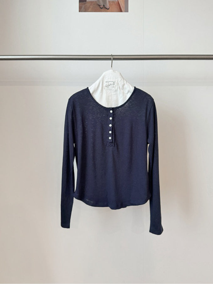 STRIPED HENLEY TOP 2472