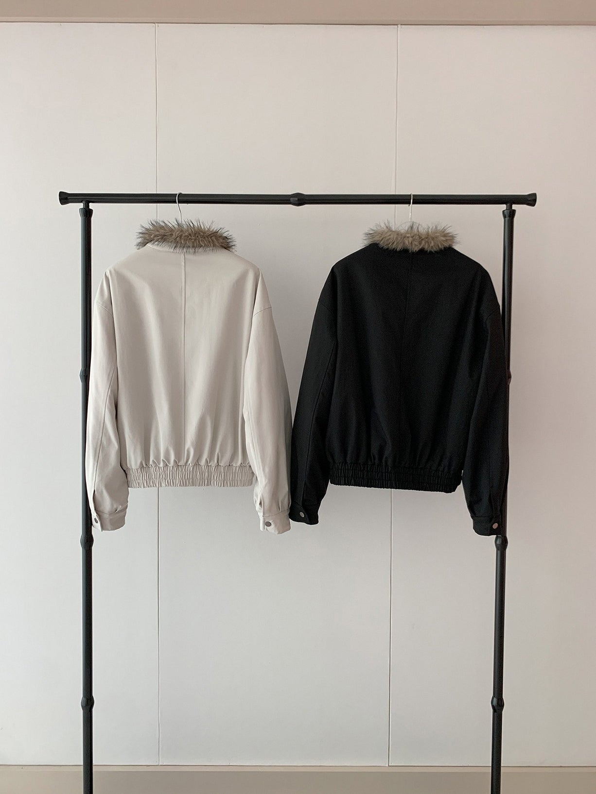 FUR COLLAR ZIP JACKET 2503