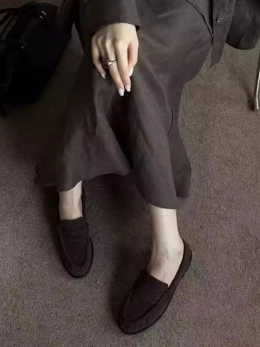 ベーシックラウンドトゥローファー 2324