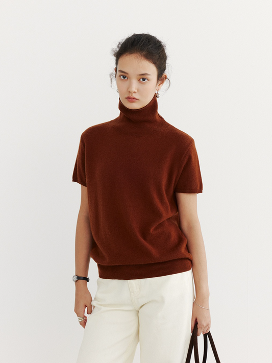 HALF-SLEEVE TURTLENECK KNIT 2126