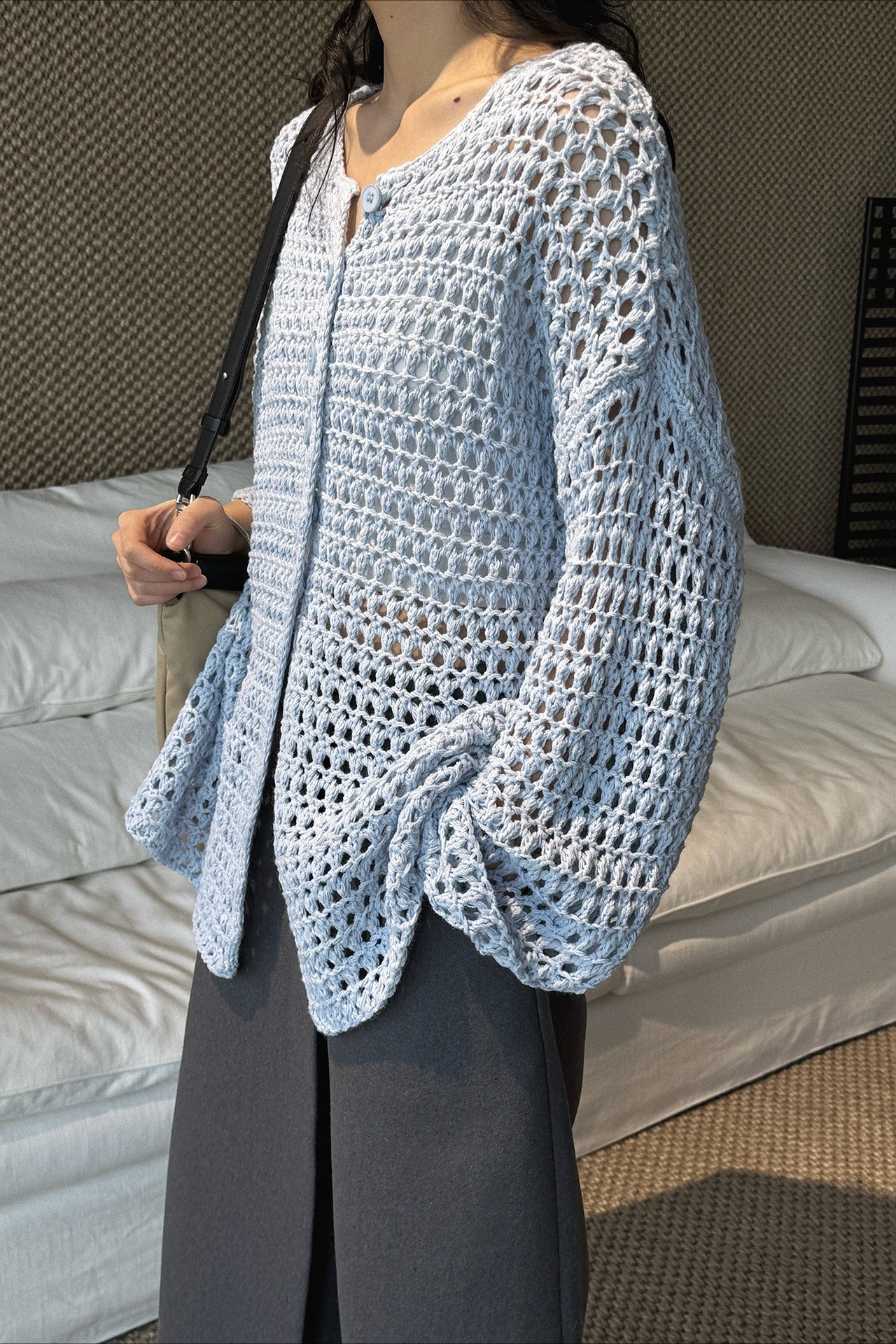 シアーメッシュニットカーディガン 2265