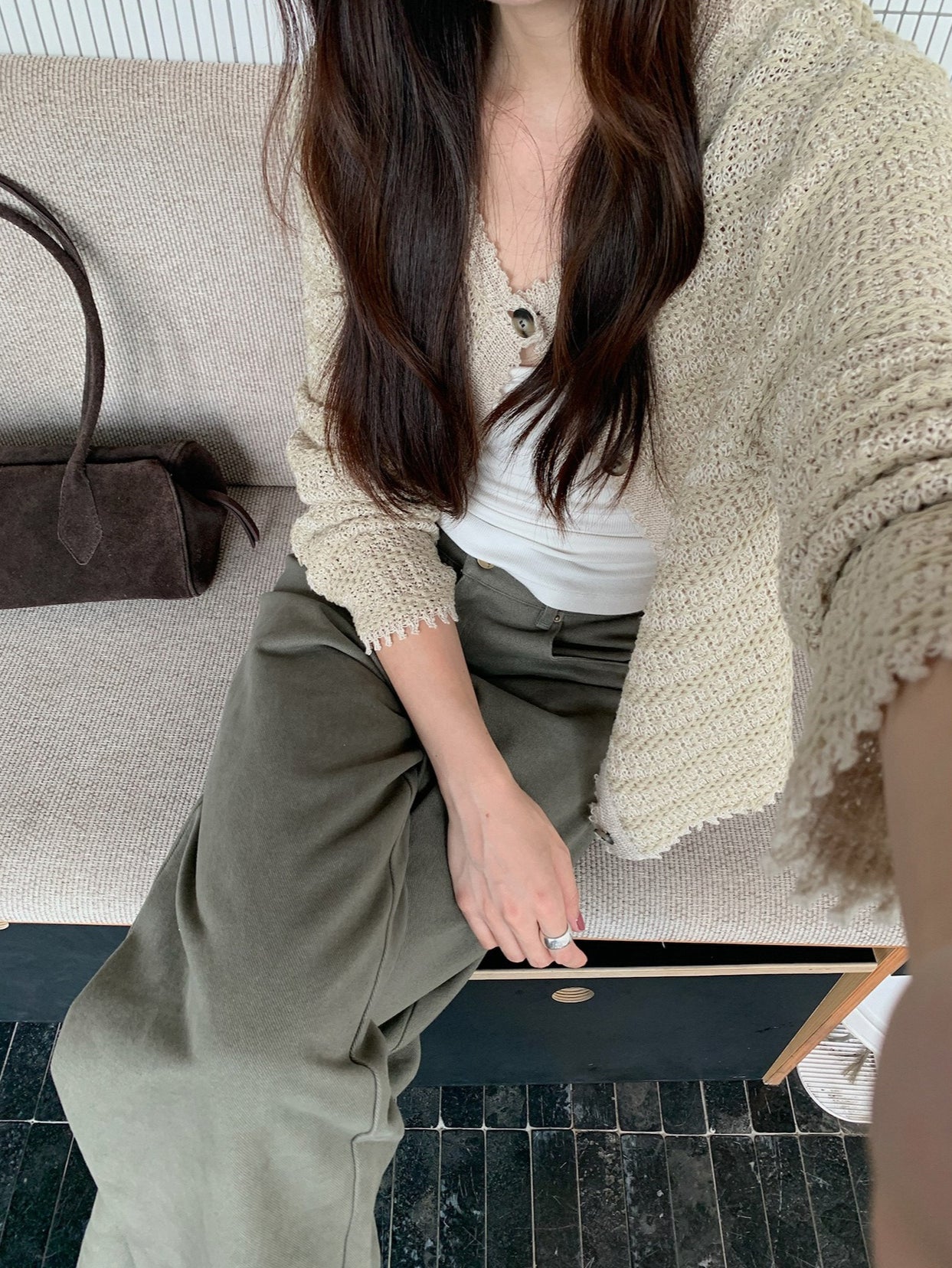 VINTAGE TEXTURED CARDIGAN 2458