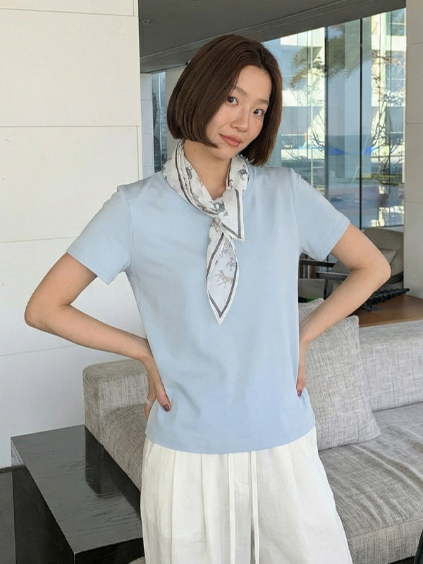 ベーシックスカーフセットTシャツ 2415