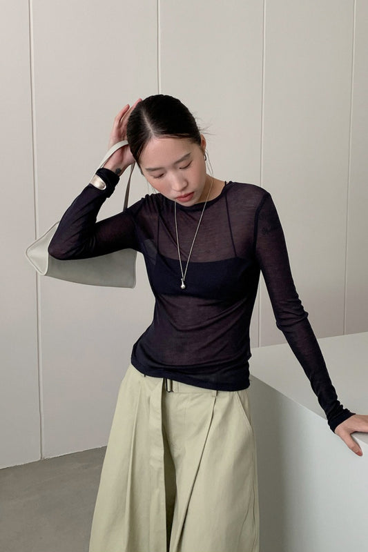 MULTI COLOR SHEER TOP 2307