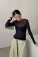 MULTI COLOR SHEER TOP 2307