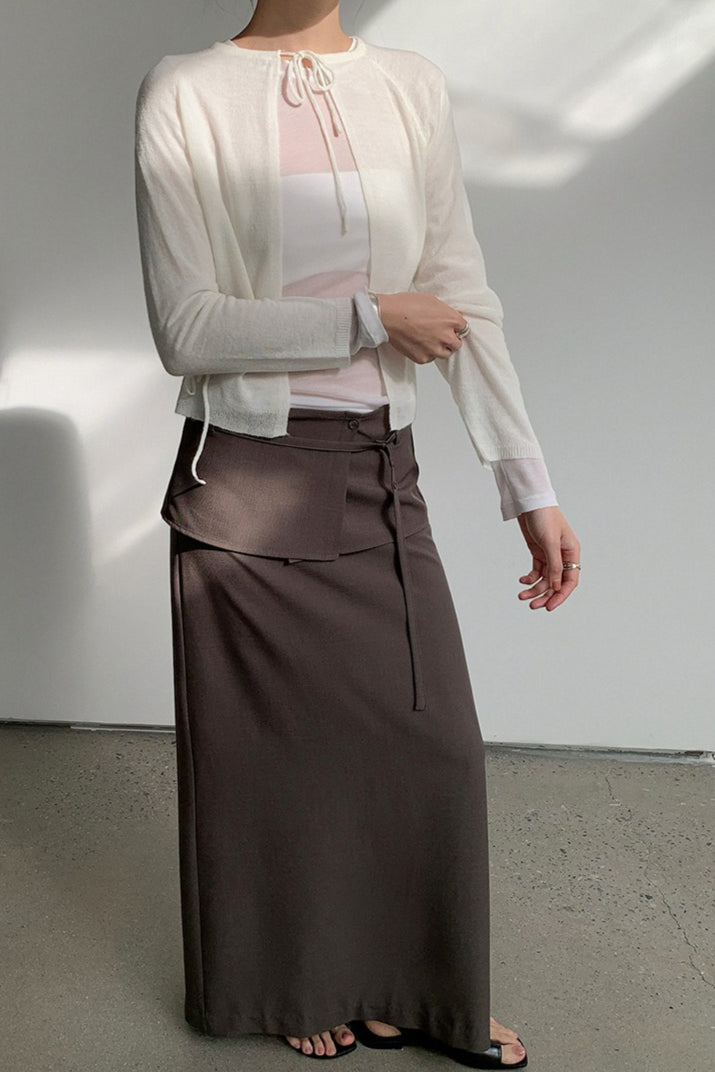 WRAP DETAIL LONG SKIRT 2308