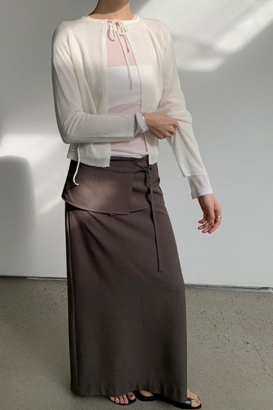 WRAP DETAIL LONG SKIRT 2308