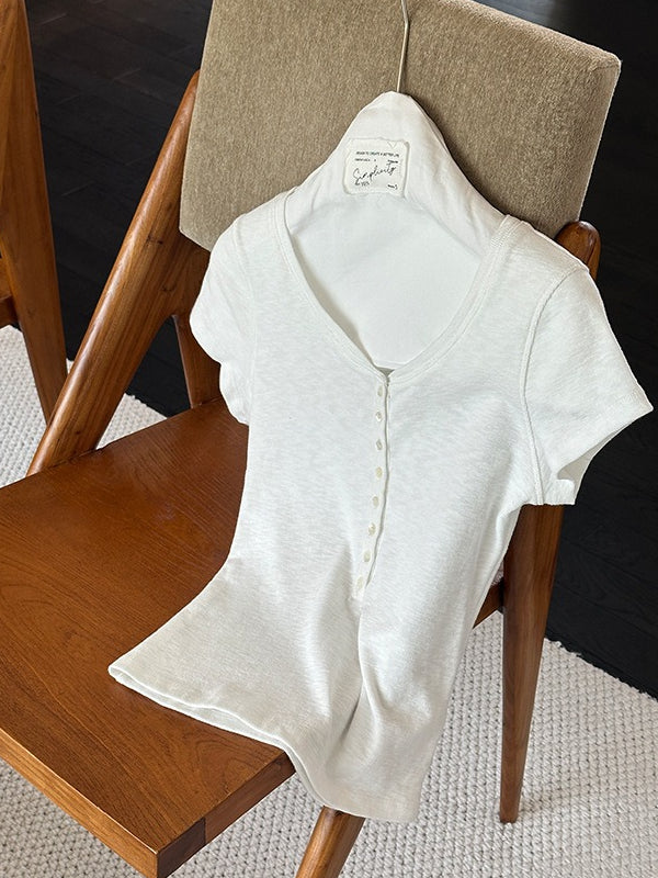 ヘンリーネックショートTシャツ 2380