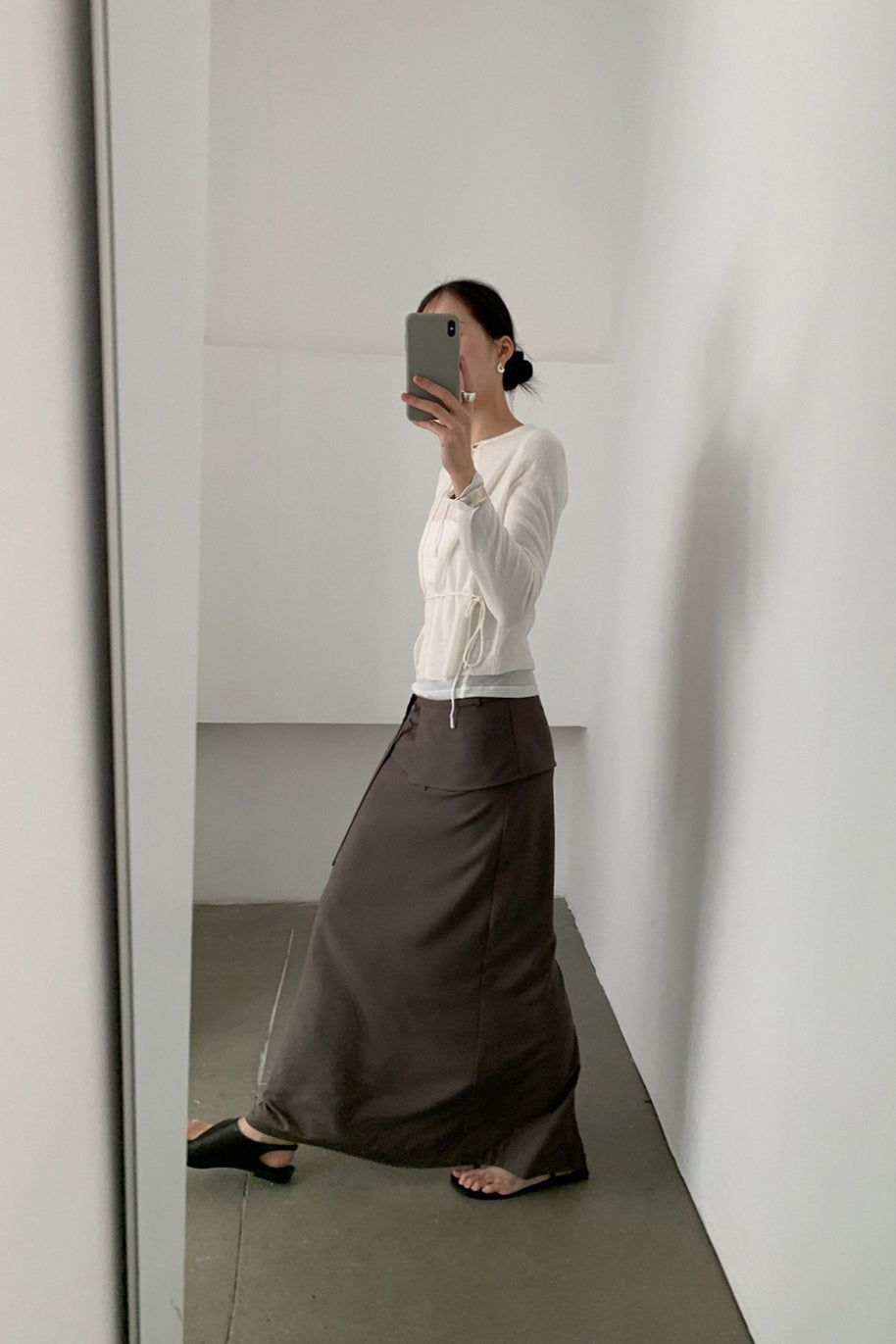 WRAP DETAIL LONG SKIRT 2308