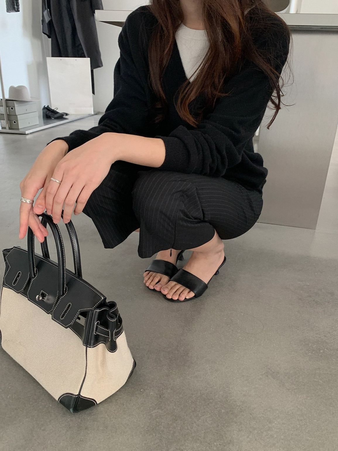 LAYERED-LOOK MINIMAL KNIT 2454