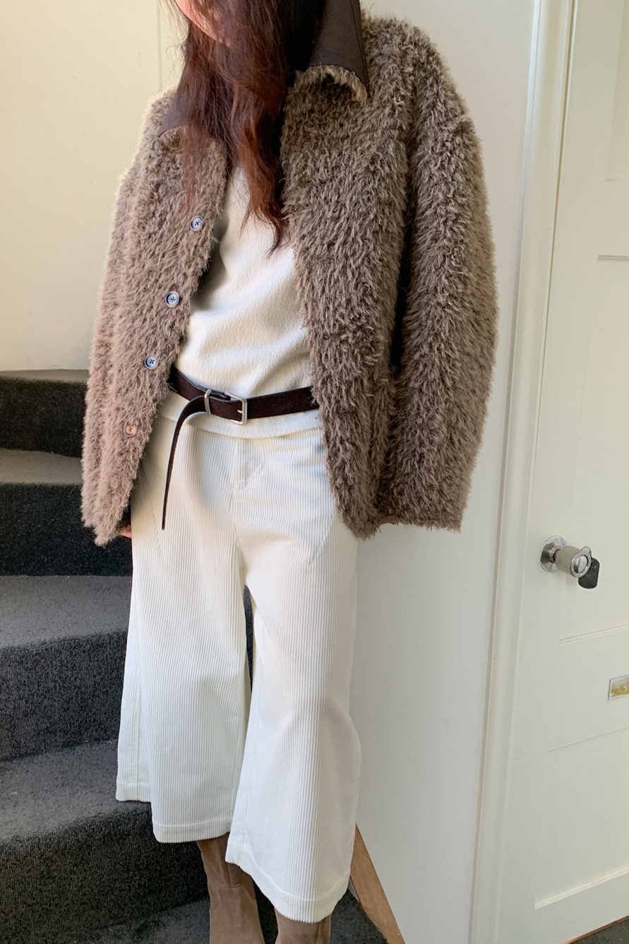 リバーシブルフェイクムートンコート 2218