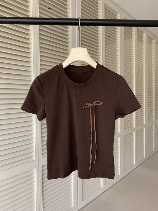 コンパクトリボンデザインTシャツ 2115