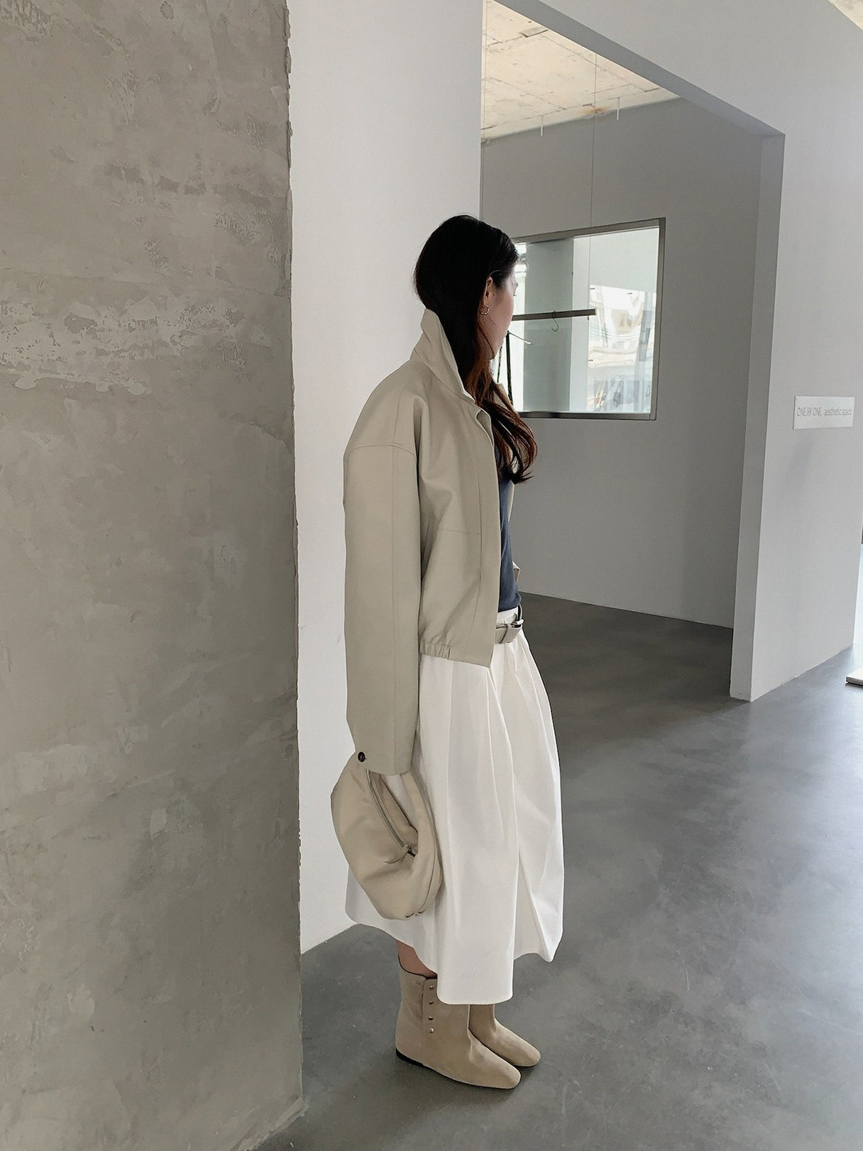 VEGAN LEATHER COCOON JACKET 2459