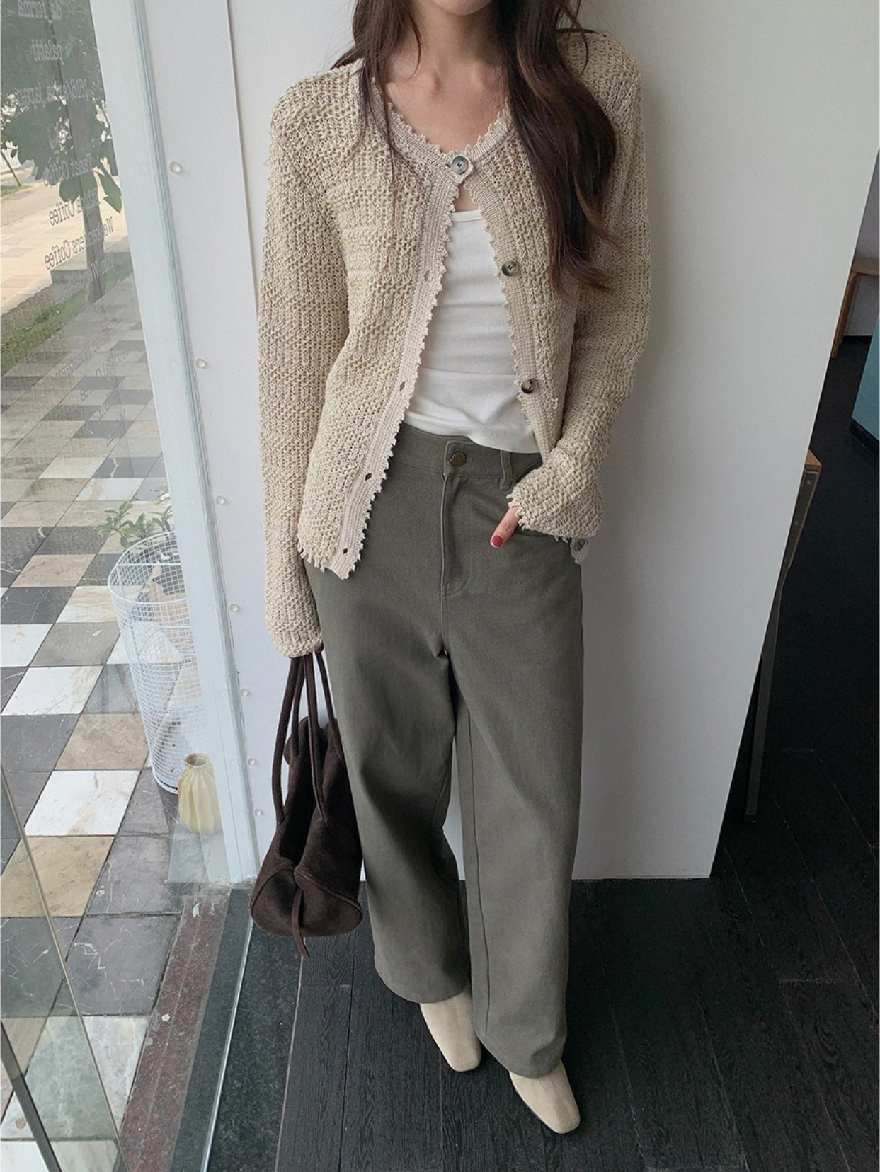 VINTAGE TEXTURED CARDIGAN 2458