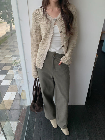 VINTAGE TEXTURED CARDIGAN 2458