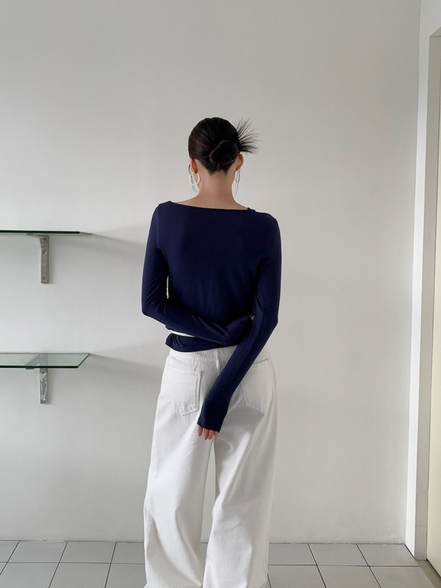 アシメトリードレープレイヤートップス 2202