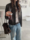 VEGAN LEATHER COCOON JACKET 2459