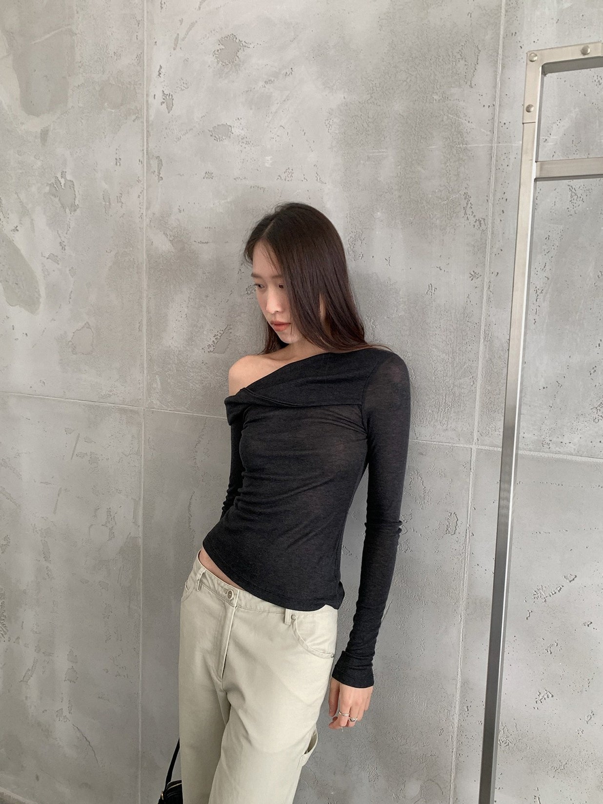 ONE-SHOULDER SHEER TOP 2467