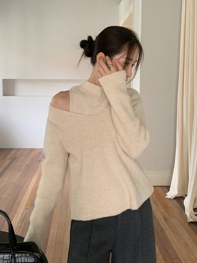 レイヤードプチハイネックニット 2210