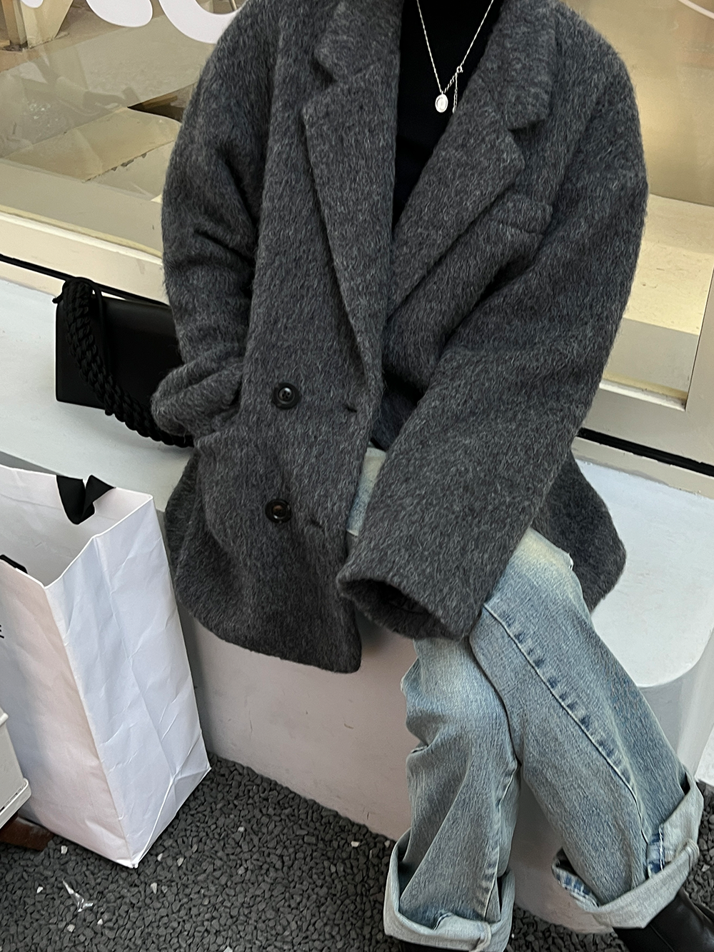 ミドル丈オーバーサイズシャギーコート 1227 – gypsophila ミドル丈オーバーサイズシャギーコート 1227 – gypsophila