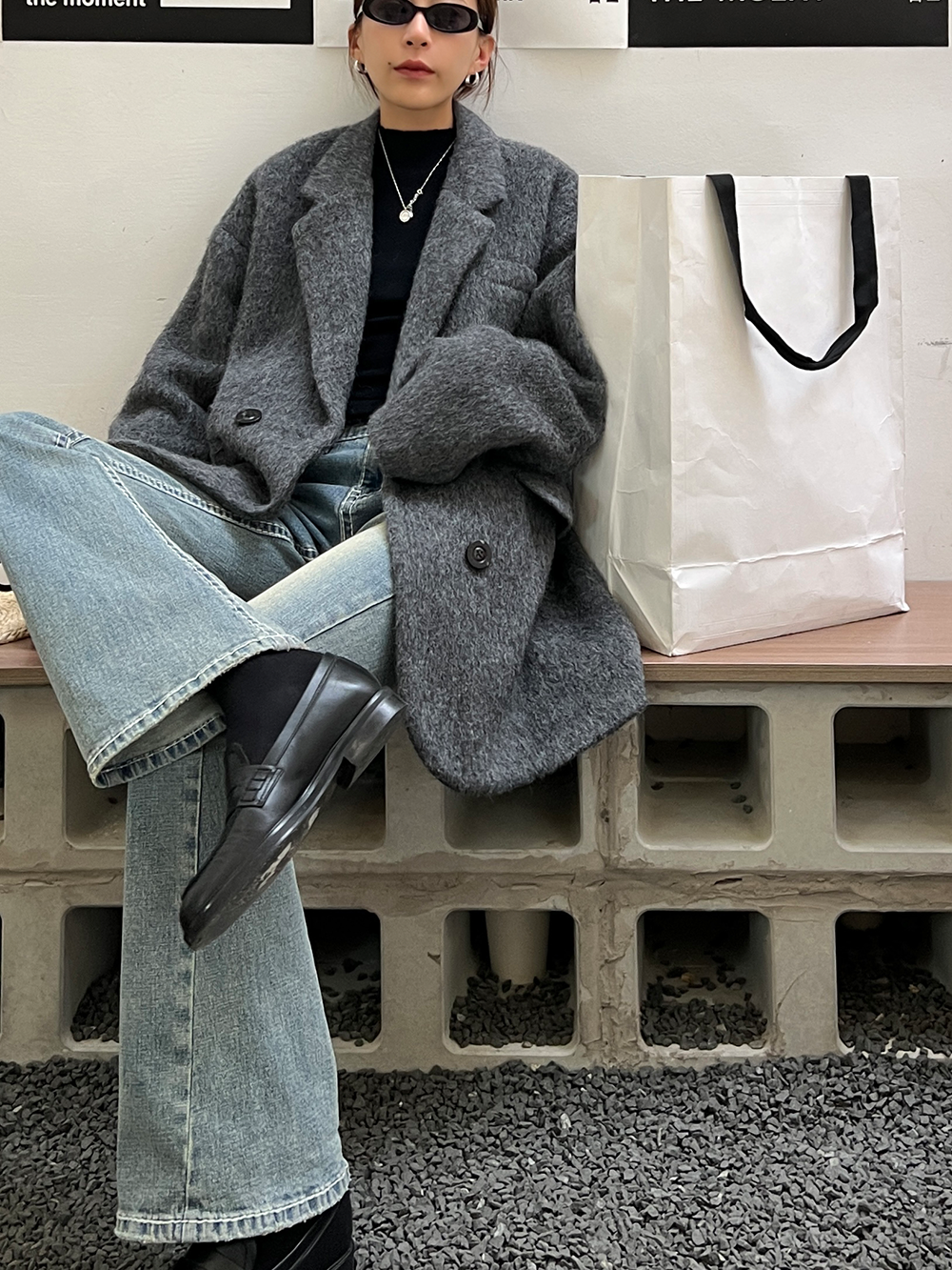 ミドル丈オーバーサイズシャギーコート 1227 – gypsophila ミドル丈オーバーサイズシャギーコート 1227 – gypsophila