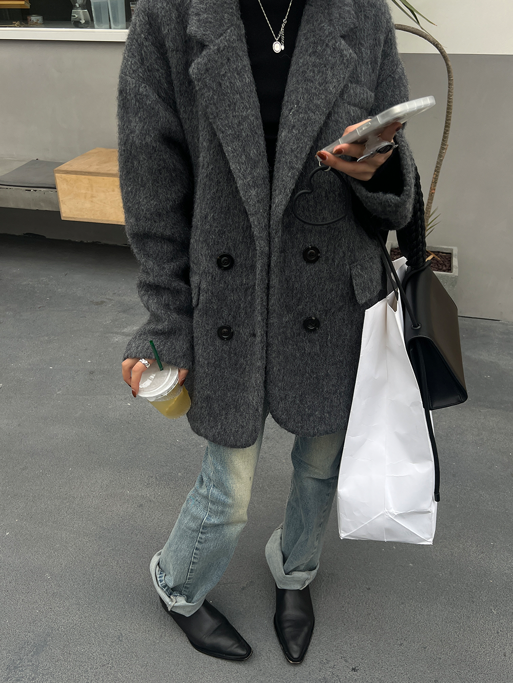 ミドル丈オーバーサイズシャギーコート 1227 – gypsophila ミドル丈オーバーサイズシャギーコート 1227 – gypsophila